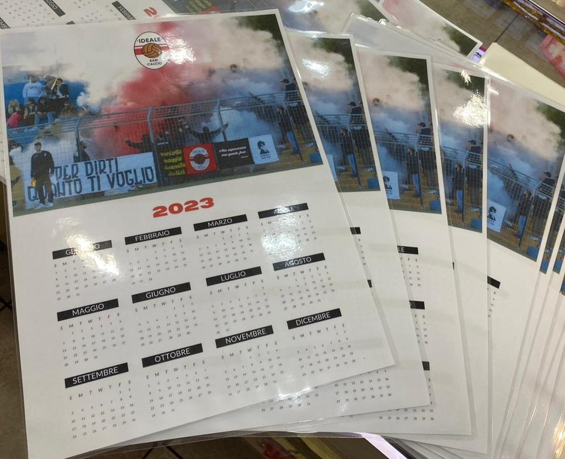 DISPONIBILI, DA DOMANI, I NUOVI CALENDARI DELL'IDEALE BARI