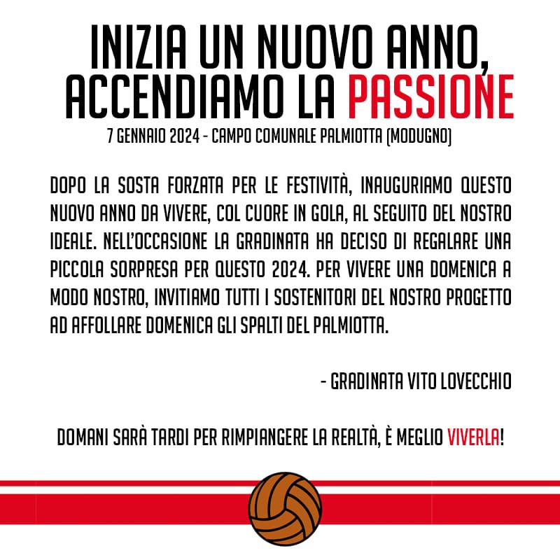 INIZIA UN NUOVO ANNO, ACCENDIAMO QUESTA NOSTRA PASSIONE