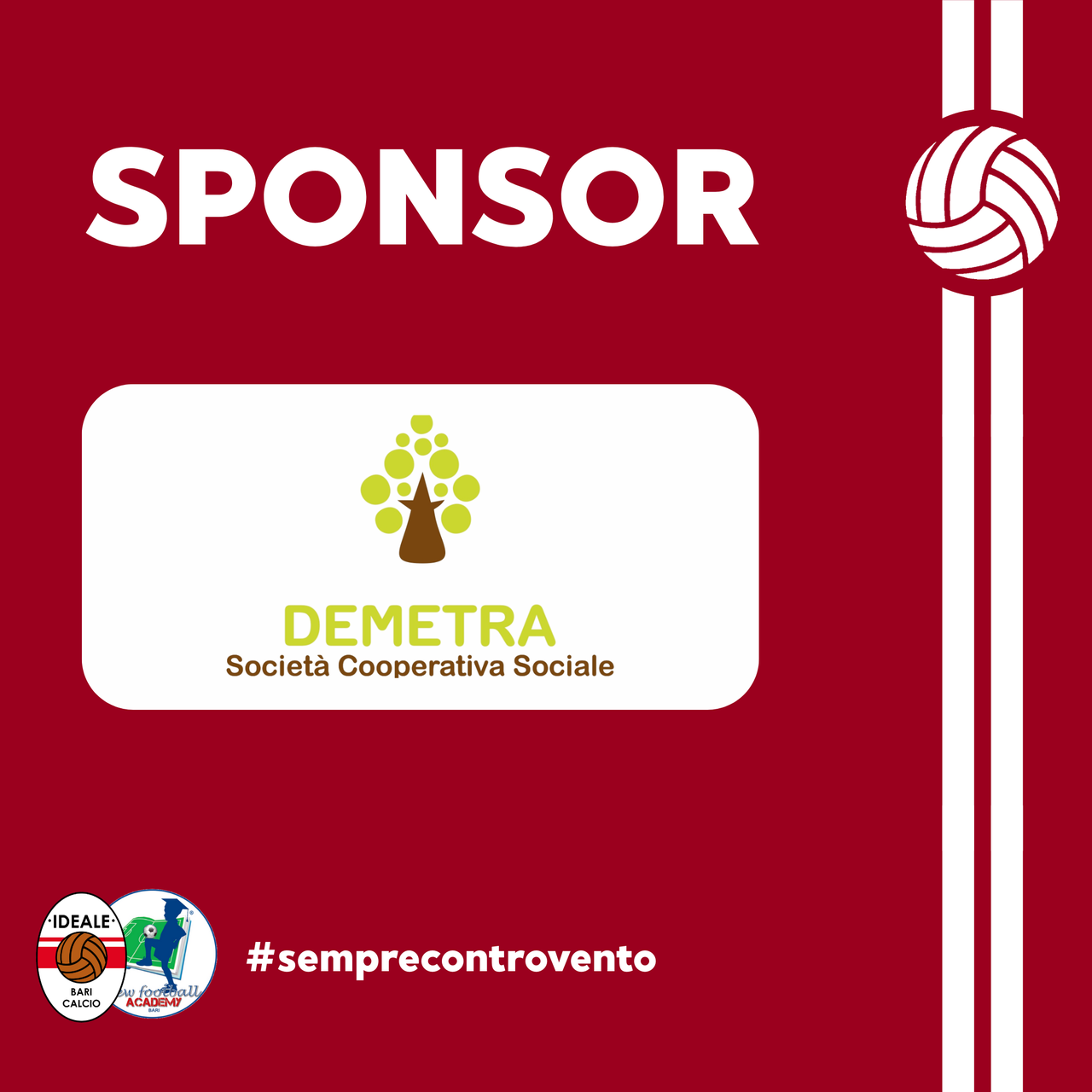 DEMETRA SCS CONFERMA PARTNERSHIP CON LA NOSTRA ASSOCIAZIONE