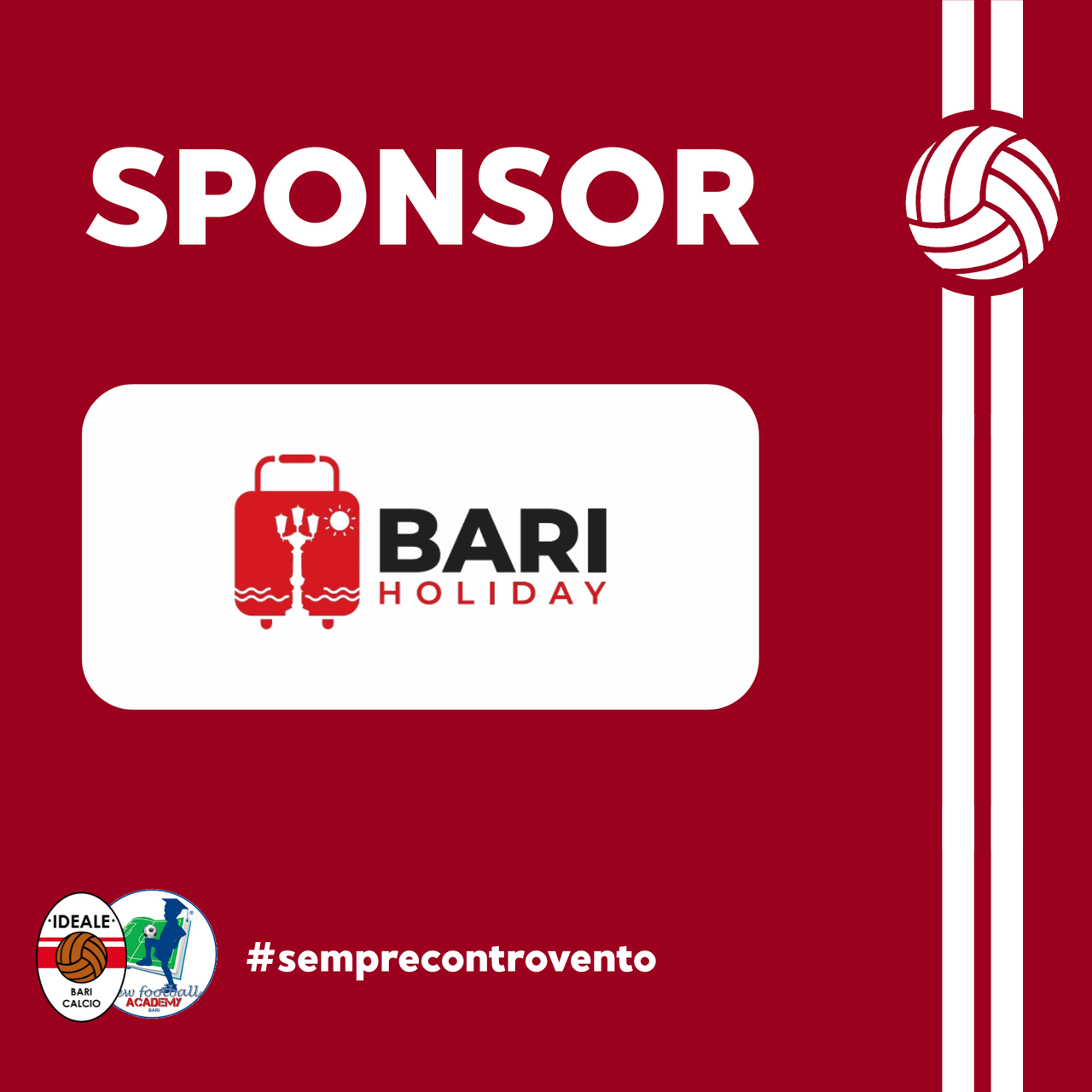 BARI HOLIDAY NUOVO MAIN SPONSOR DELLA NOSTRA ASSOCIAZIONE