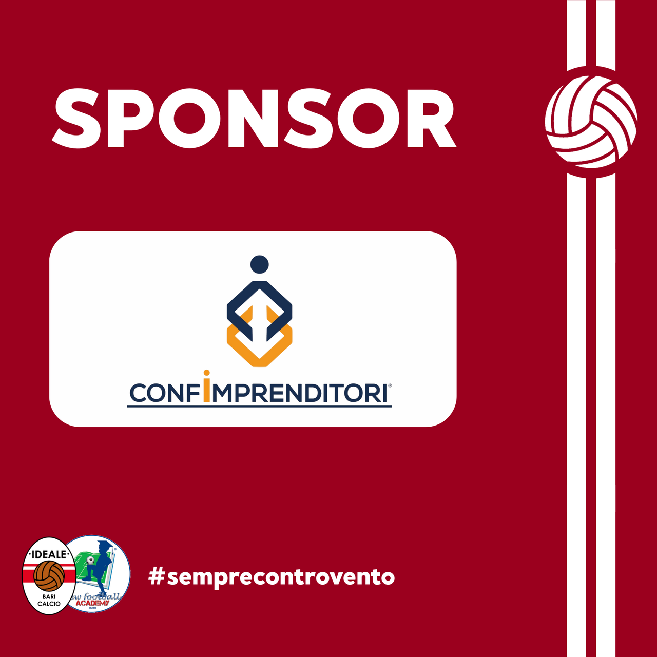 CONFIMPRENDITORI NUOVO MAIN SPONSOR DELLA NOSTRA ASSOCIAZIONE