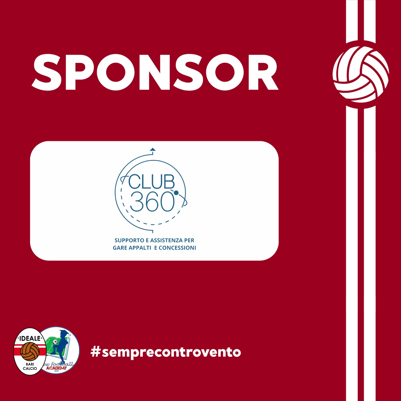 CLUB 360 CONFERMA PARTNERSHIP CON LA NOSTRA ASSOCIAZIONE