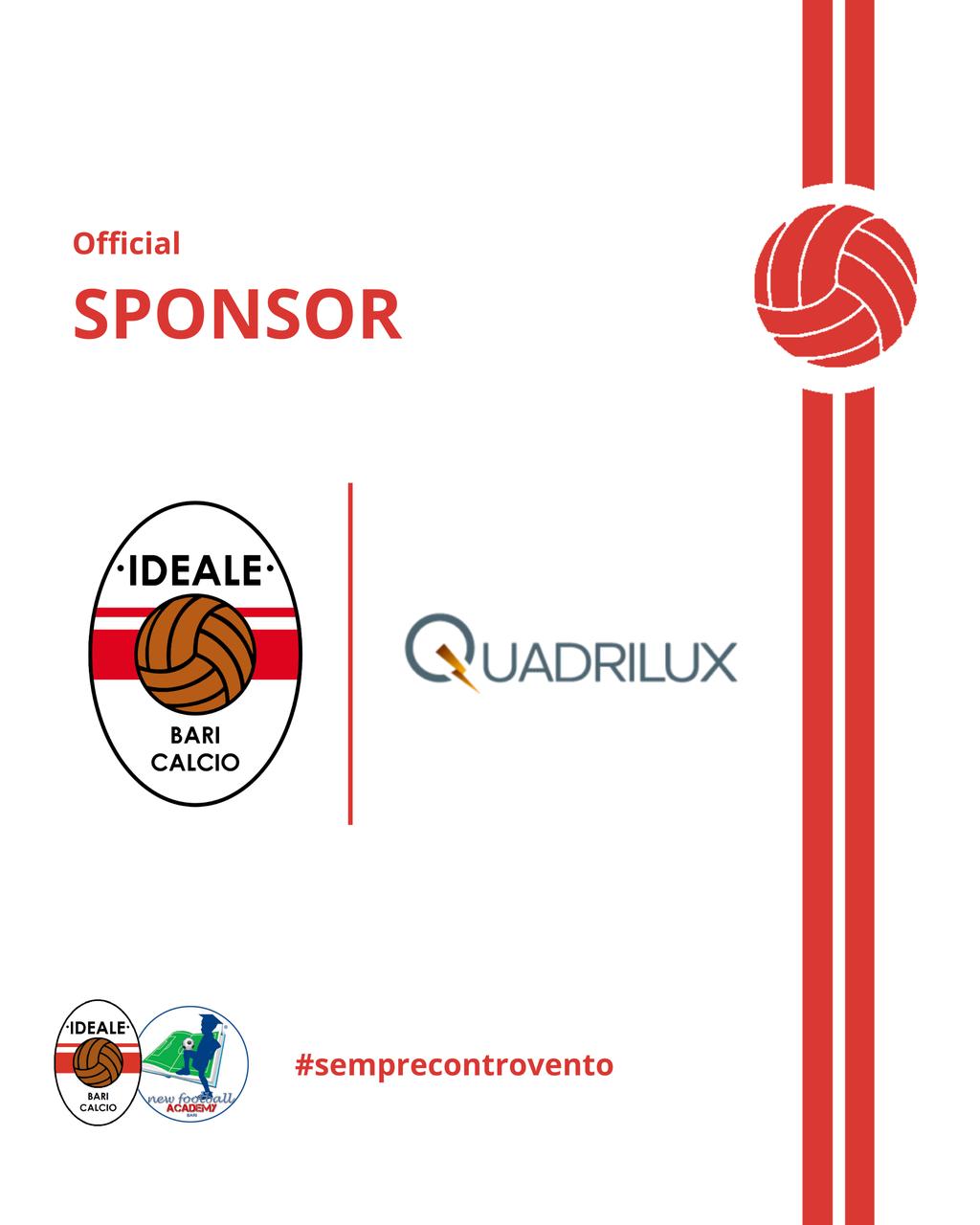 QUADRILUX SRL NUOVO MAIN SPONSOR DELLA NOSTRA ASSOCIAZIONE