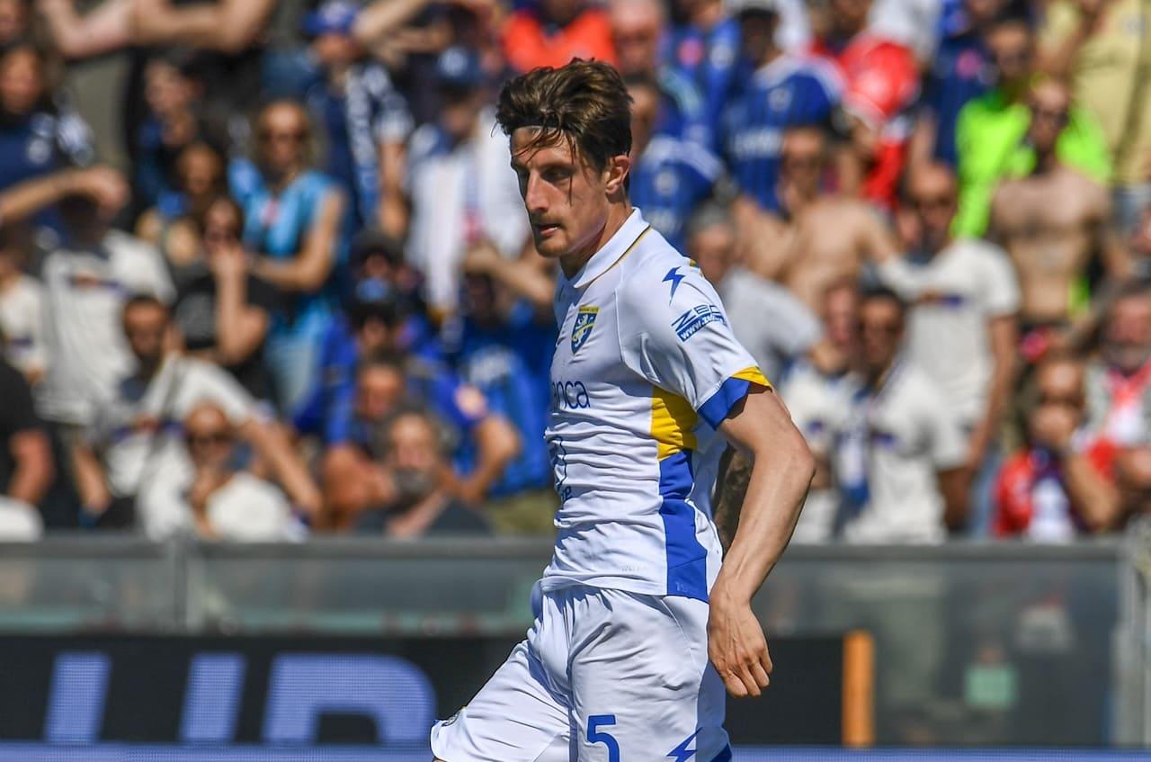 Il difensore del Frosinone Giorgio Cittadini in azione