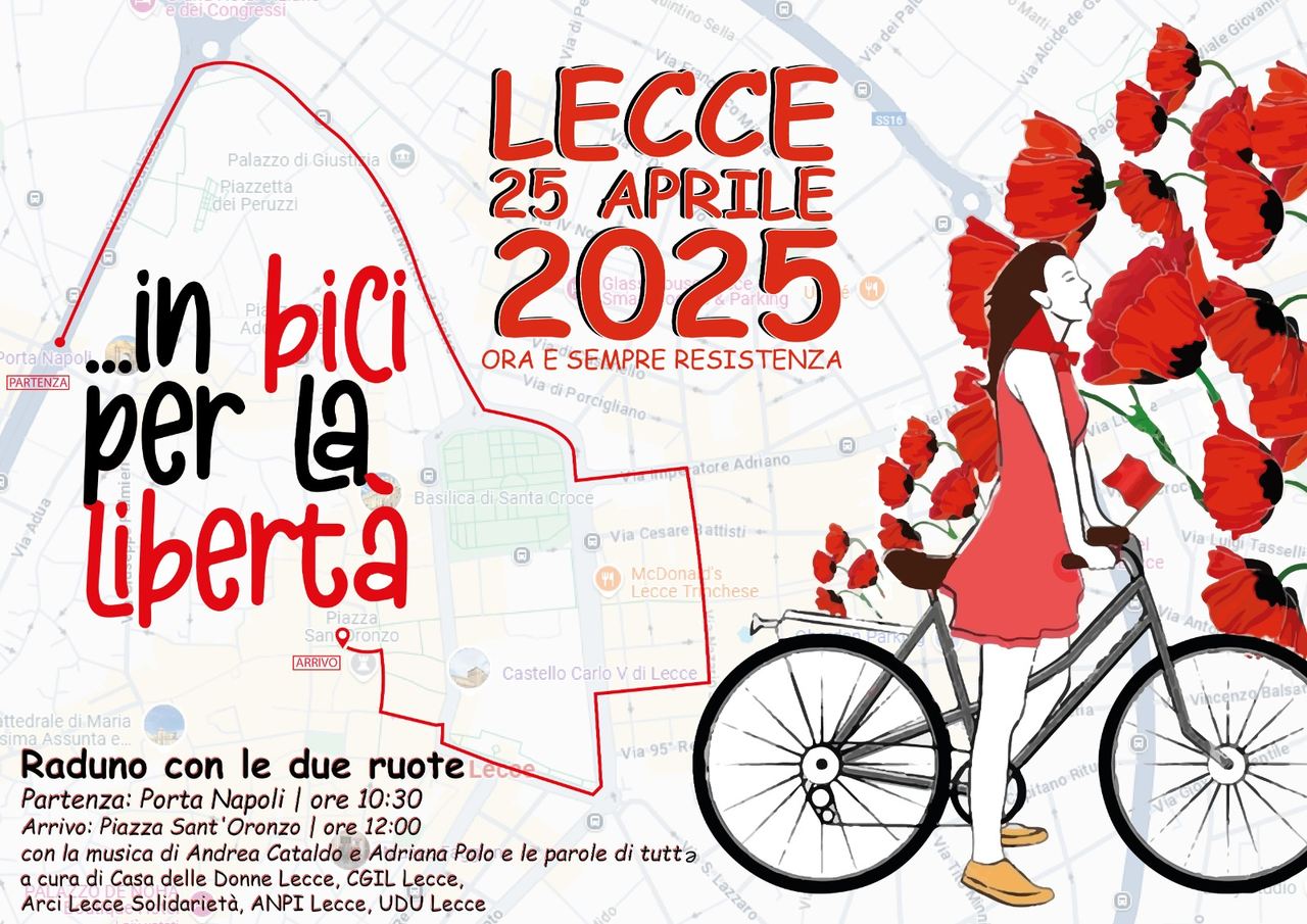 Biciclettata Antifascista per il 25 aprile a Lecce